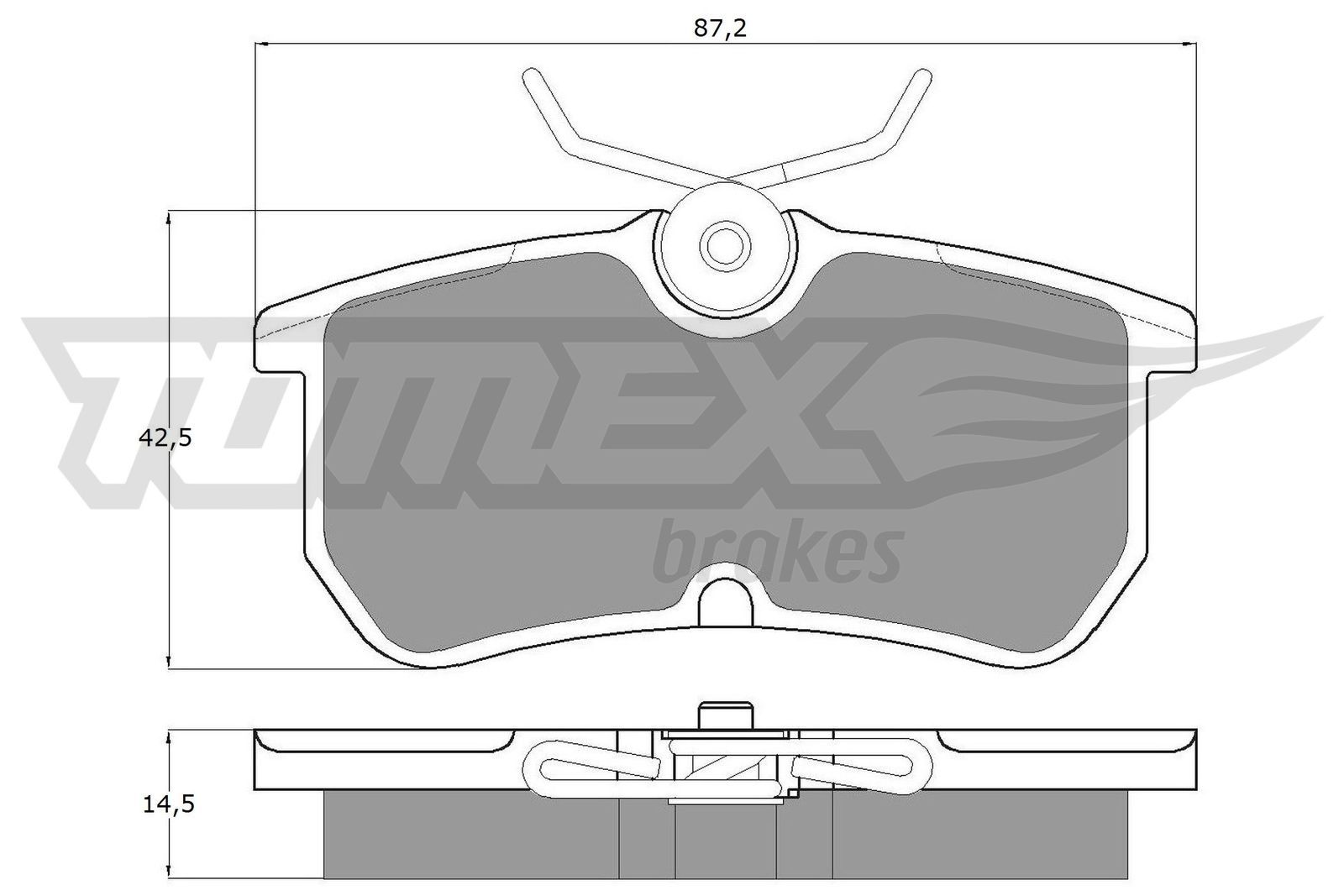 Obrázok Sada brzdových platničiek kotúčovej brzdy TOMEX Brakes  TX1218